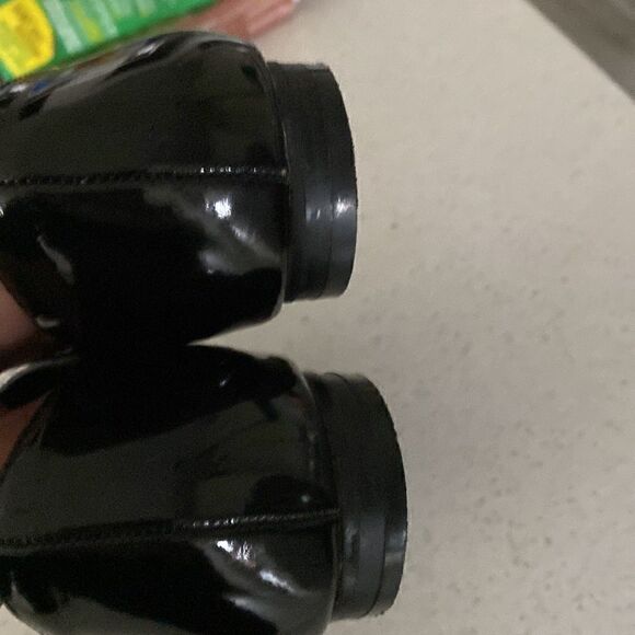 Tildon Astoria Black Shiny Laced Pointed Flats Slip Ons 6 1/2 Goth Witch Street - Picture 13 of 15